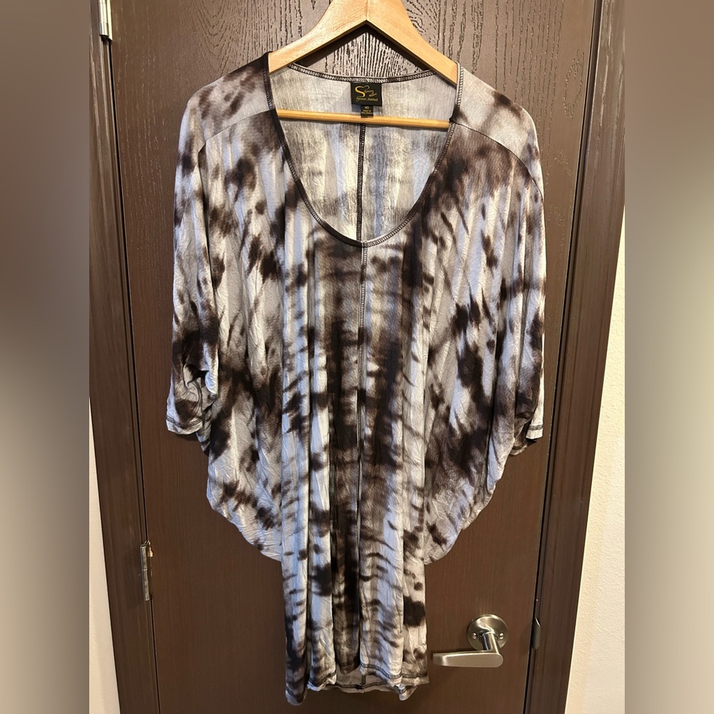 Serena Williams Tie-Dye Top in Brown & White M